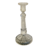 Bougeoir en verre moulé