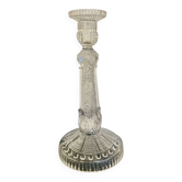 Molded glass candle holder