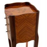 Inlaid bedside tables, Louis XV style, France.