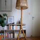 Floor lamp rattan and bamboo 60 years
