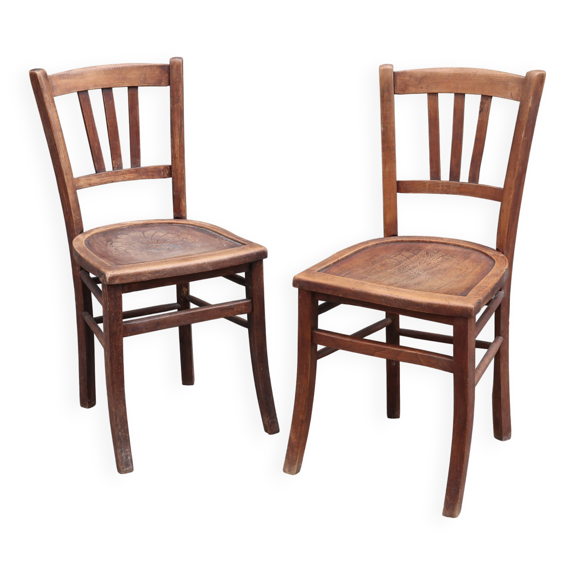 Pair of bistro chairs from 1900