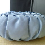 Handmade cushion with moiré effect fabrics