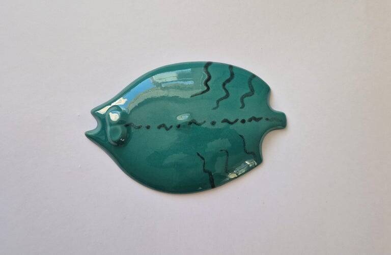 Rare Midcentury Ceramic Wall Sculpture Flounder, 1970s.