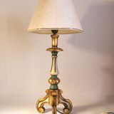 Italian polychrome wood lamp