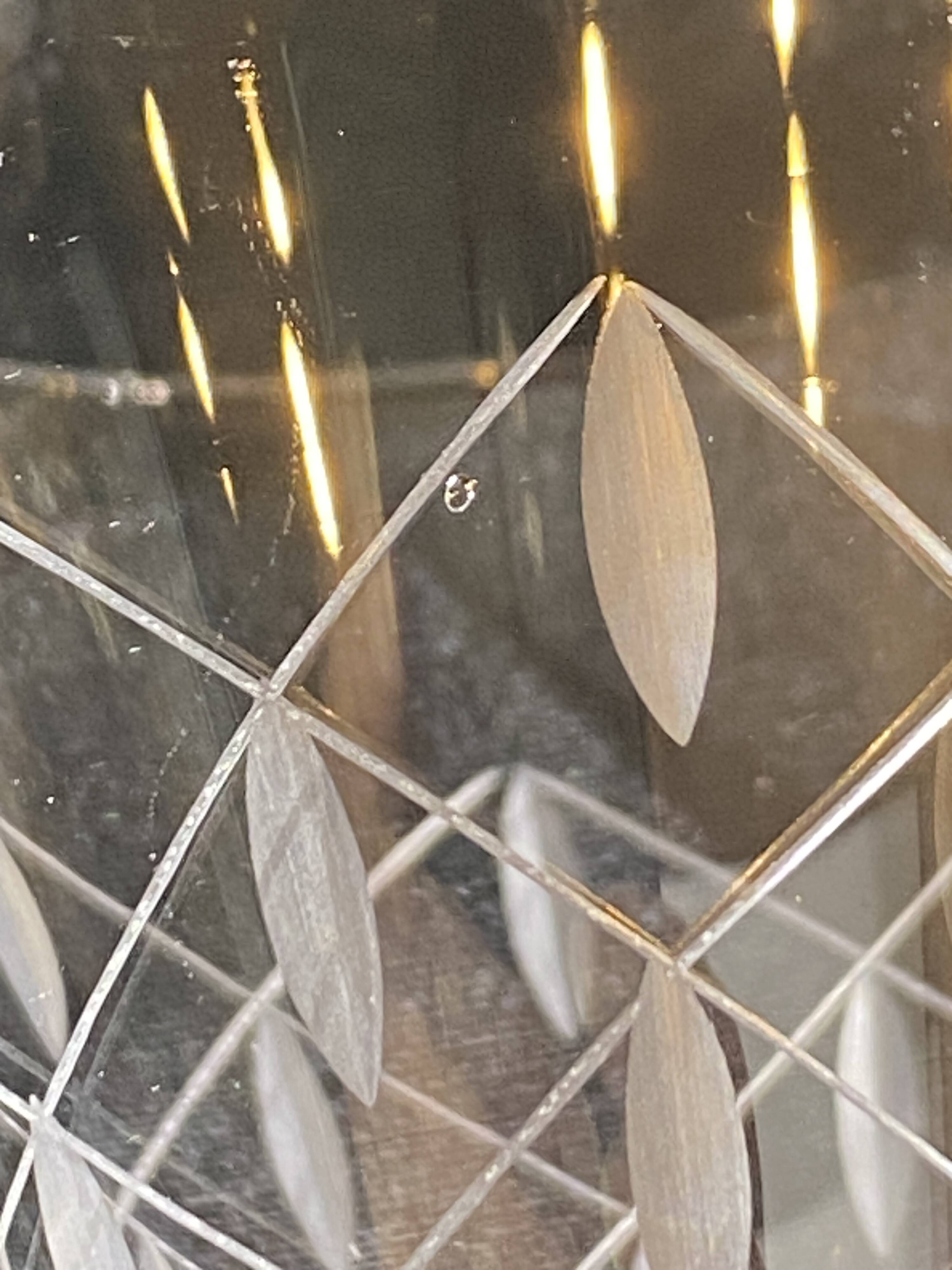 Set of 8 engraved wine glasses