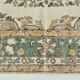 6x10 Beige & Green Geometric Pattern Anatolian Vintage Rug, 185x296 Cm