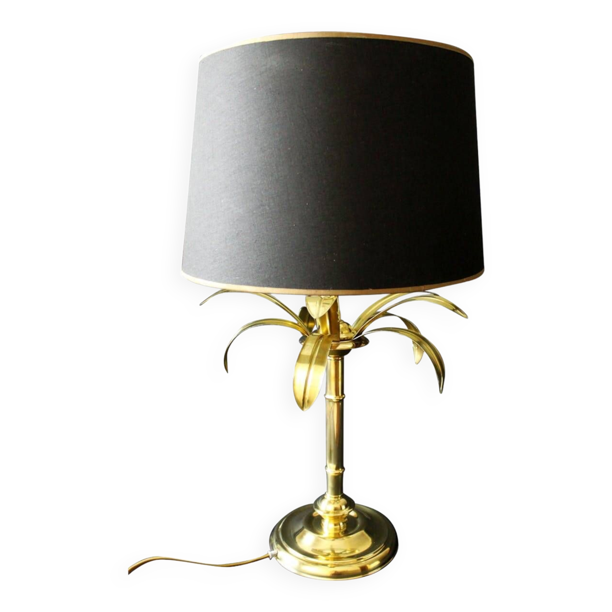 Hollywood Regency style bamboo lamp, 1960.