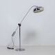 Chrome space age floor lamp from the 70s with adjustable rod arm