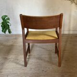 Vintage Danish armchair by Borge Mogensen in yellow velvet