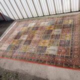 Oriental pattern rugs in virgin wool salmon background, 285x195 cm