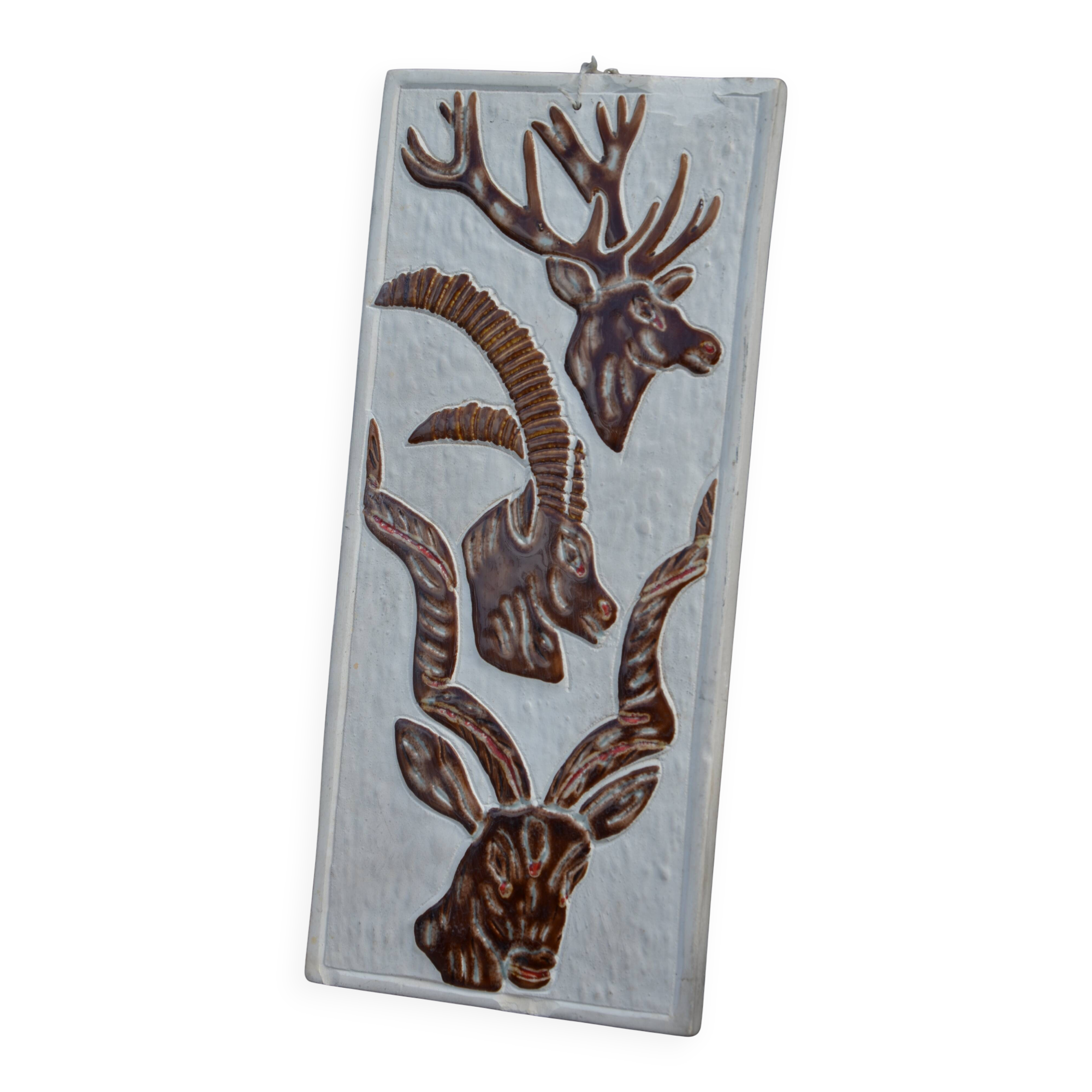 Robert Loiseleur ceramic wall plaque, 1950s-60s