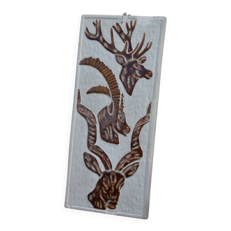 Robert Loiseleur ceramic wall plaque, 1950s-60s