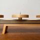 Mid-century wooden candlestick, 1960s