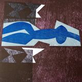 Tauchert composition abstraite gravure sur bois