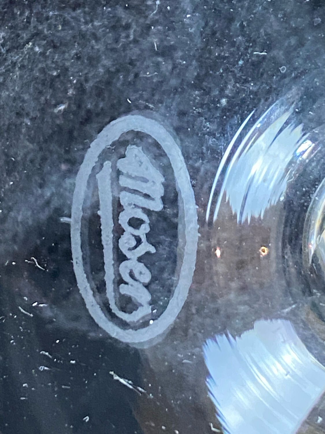 set of 6 antique cut crystal wine glasses in tulip shape from the pres