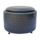 Peter's amsterdam black leatherette pouf 1950