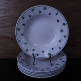 Set of 6 deep plates 5200 Sarreguemines and Digoin Vintage