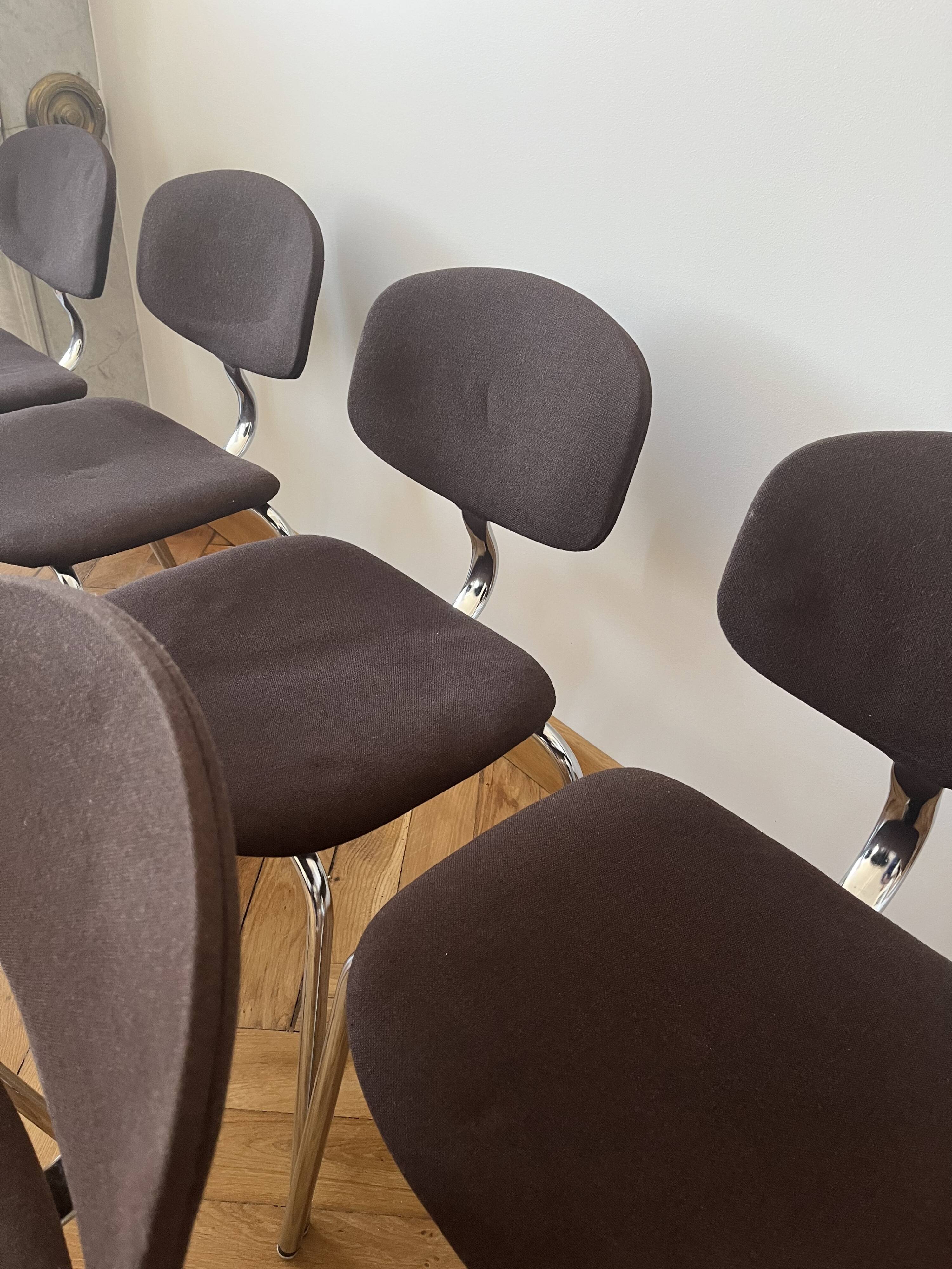 Set of 7 Steelcase Strafor chairs