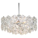 Kinkeldey suspension in chrome and crystal glass, Germany, 1970s.