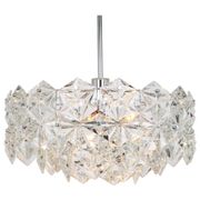 Kinkeldey suspension in chrome and crystal glass, Germany, 1970s.