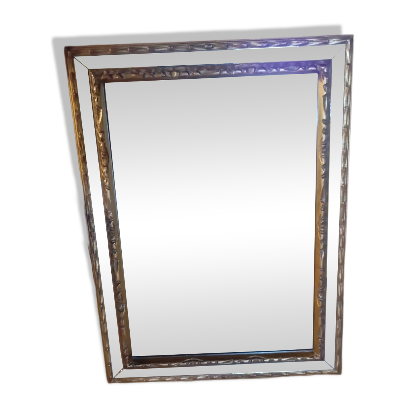 Antique wall mirror in gilded wood – Saint-Gobain glass
