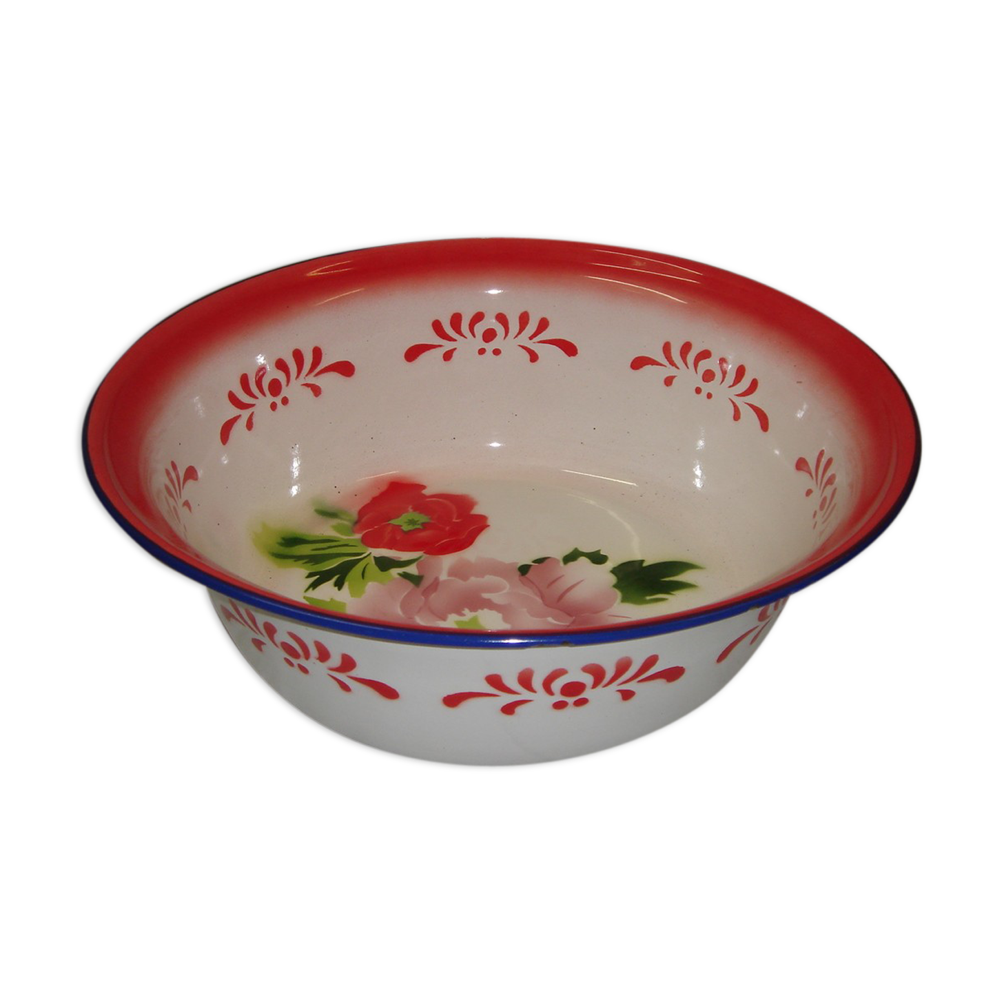 Enamelled sheet metal basin