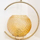 Hanging lamp brass and glass