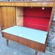 Vintage teak secretary, bar cabinet, sideboard, desk.