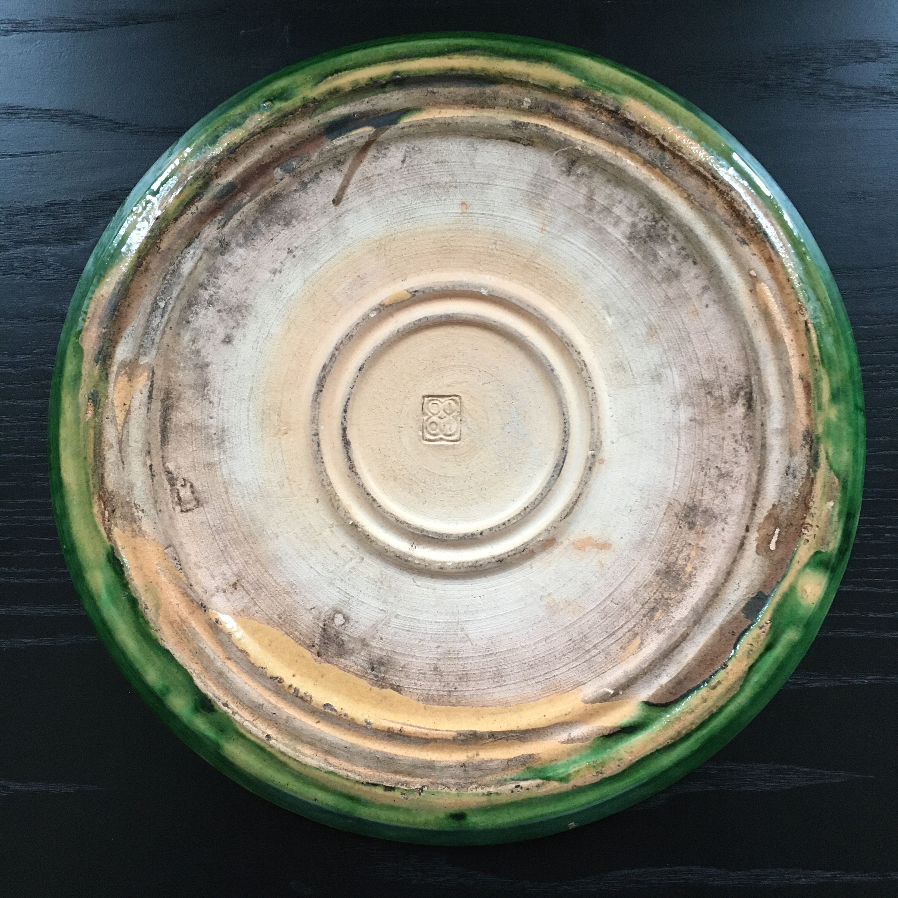 Green plate graphic design