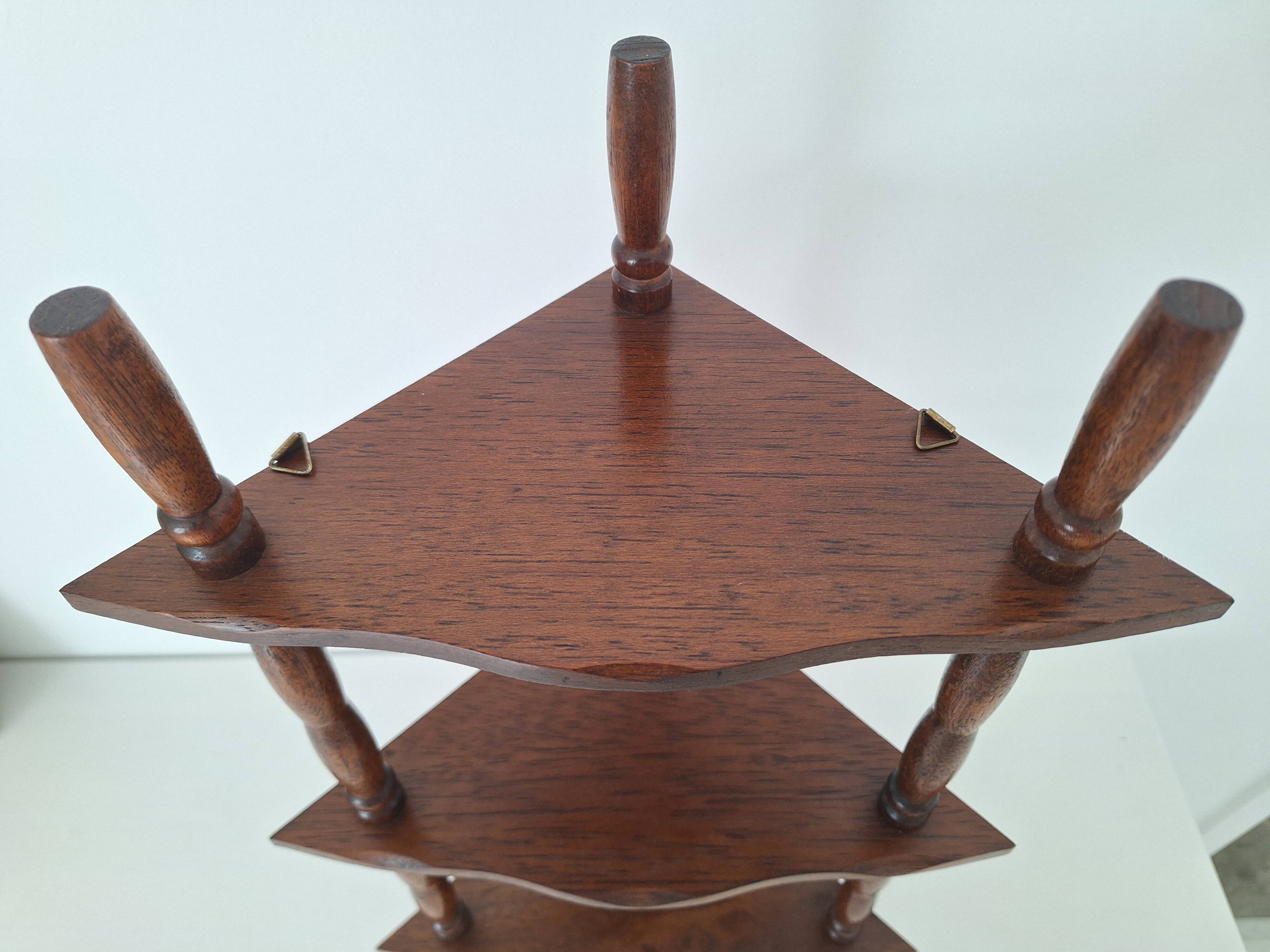 Vintage wooden corner shelf