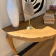 Golden oak console
