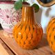 Duo vase & blown glass carafe in orange – 1960s/70s
