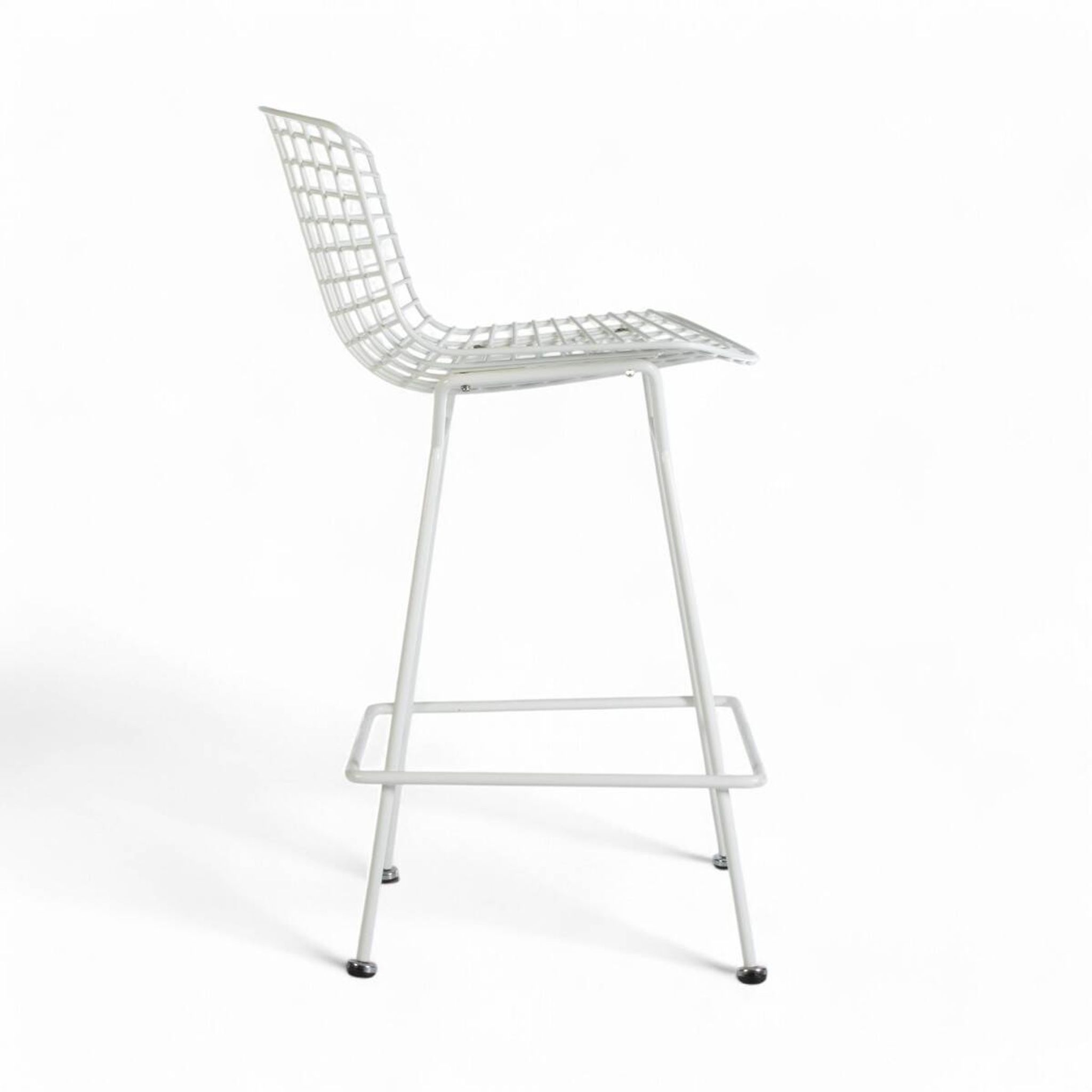 Tabouret de bar en fil métallique Harry Bertoia 428 de White Knoll Original