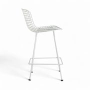 Tabouret de bar en fil métallique Harry Bertoia 428 de White Knoll Original