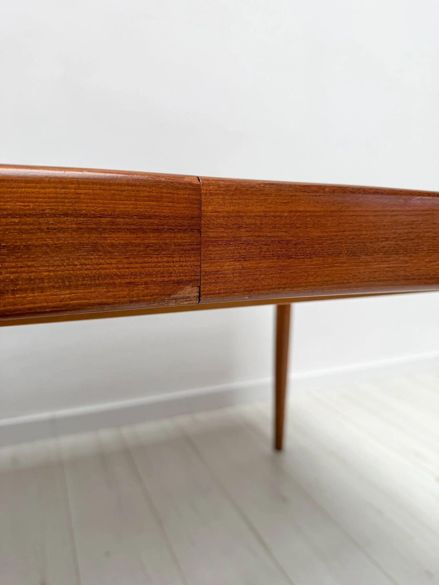 1960s vintage Danish mid-century extendable teak dining table