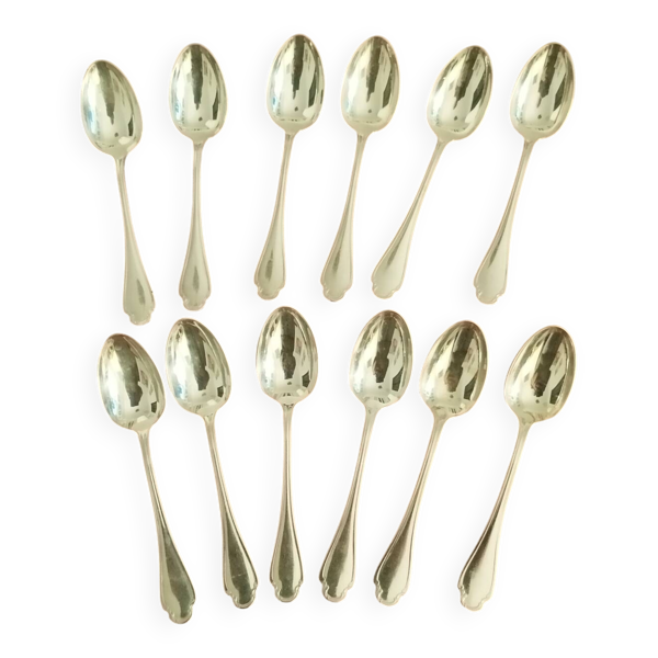 12 cuillères à moka métal argenté
