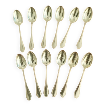 12 cuillères à moka métal argenté