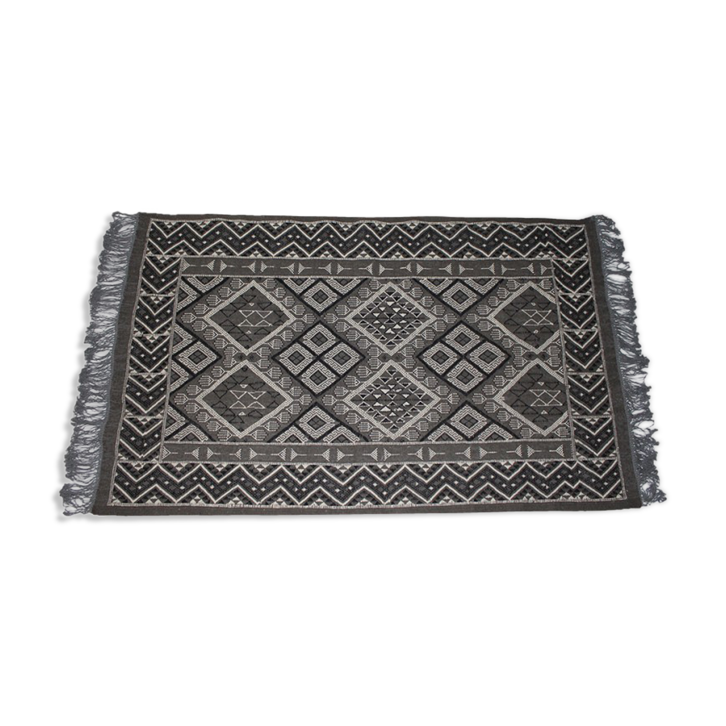 Handmade Berber wool rug 203x124cm