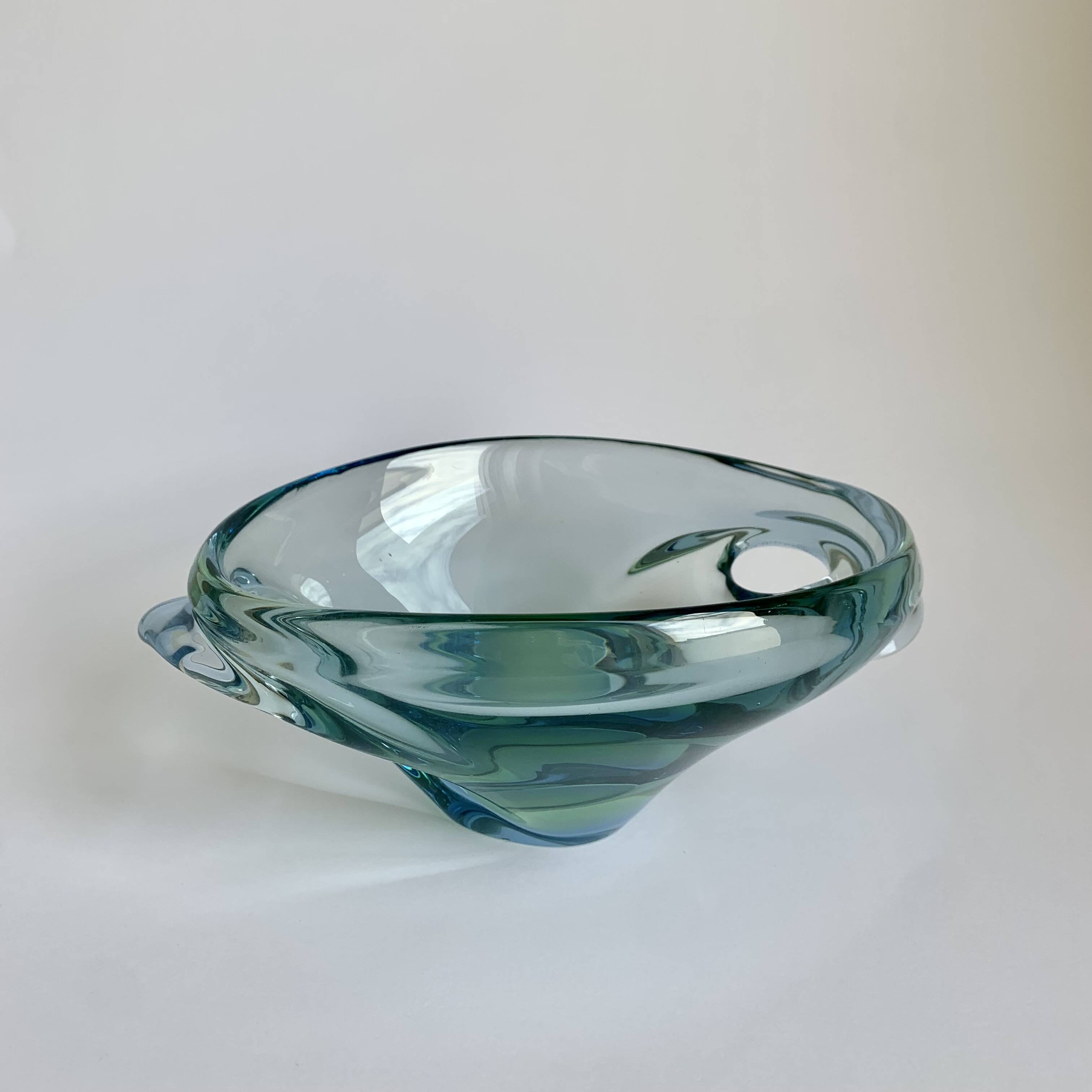 Mid-Century Czech Art Glass Bowl by Chribska, 1960s
