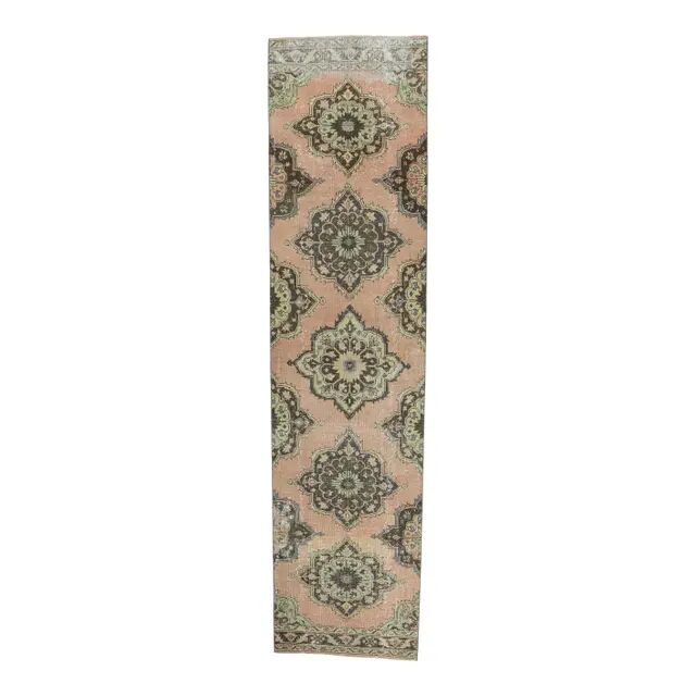 Turkish Oushak wool runner 90x346
