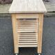 Scandinavian solid wood sideboard on wheels 85cm