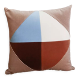 Coussin en velours coloré