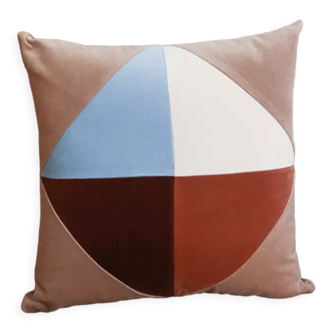 Colorful velvet cushion