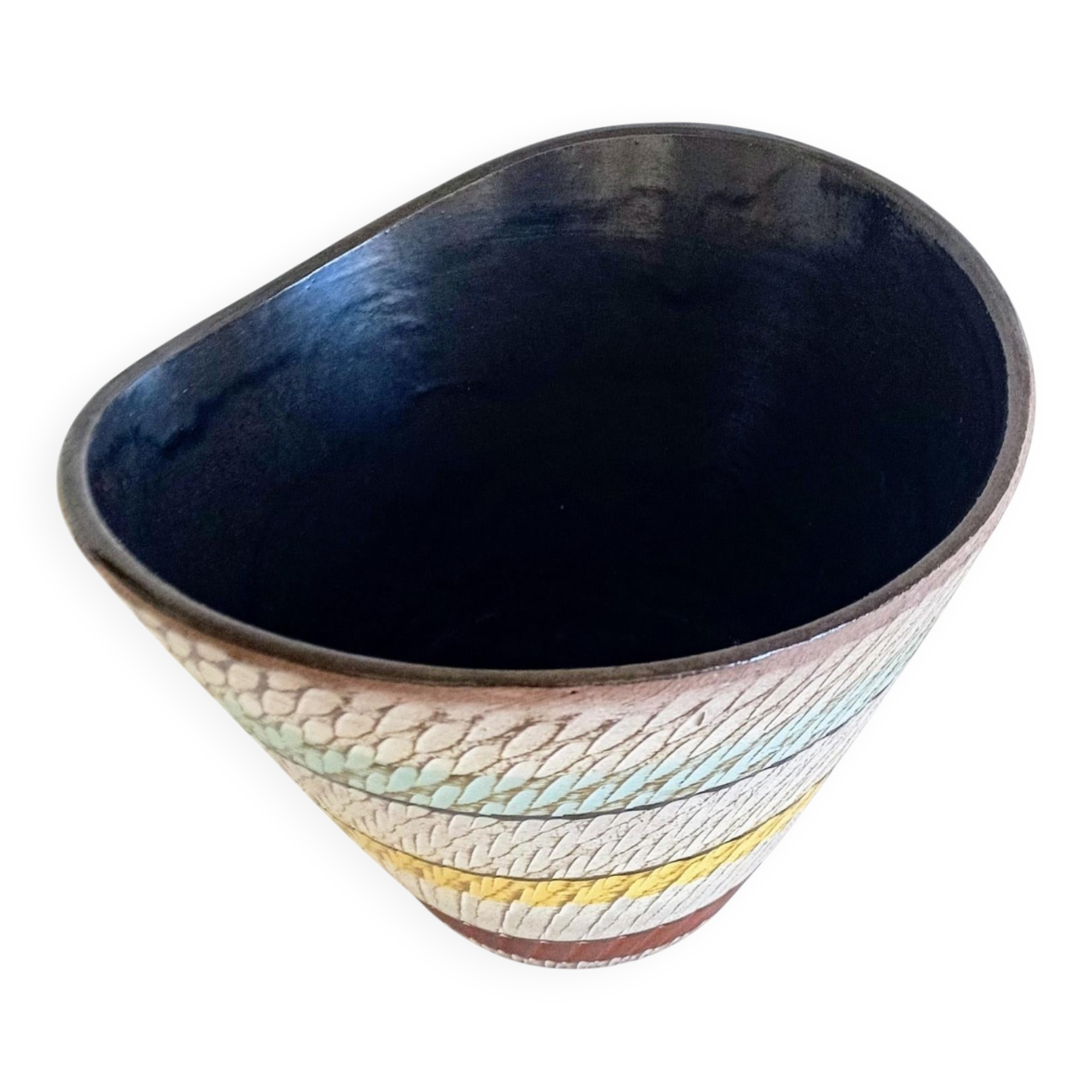 Dümler & Breiden Ceramic Bowl, Sgraffito Décor, West Germany, 1950s