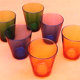 6 verres gobelets colorés Vereco France 1970