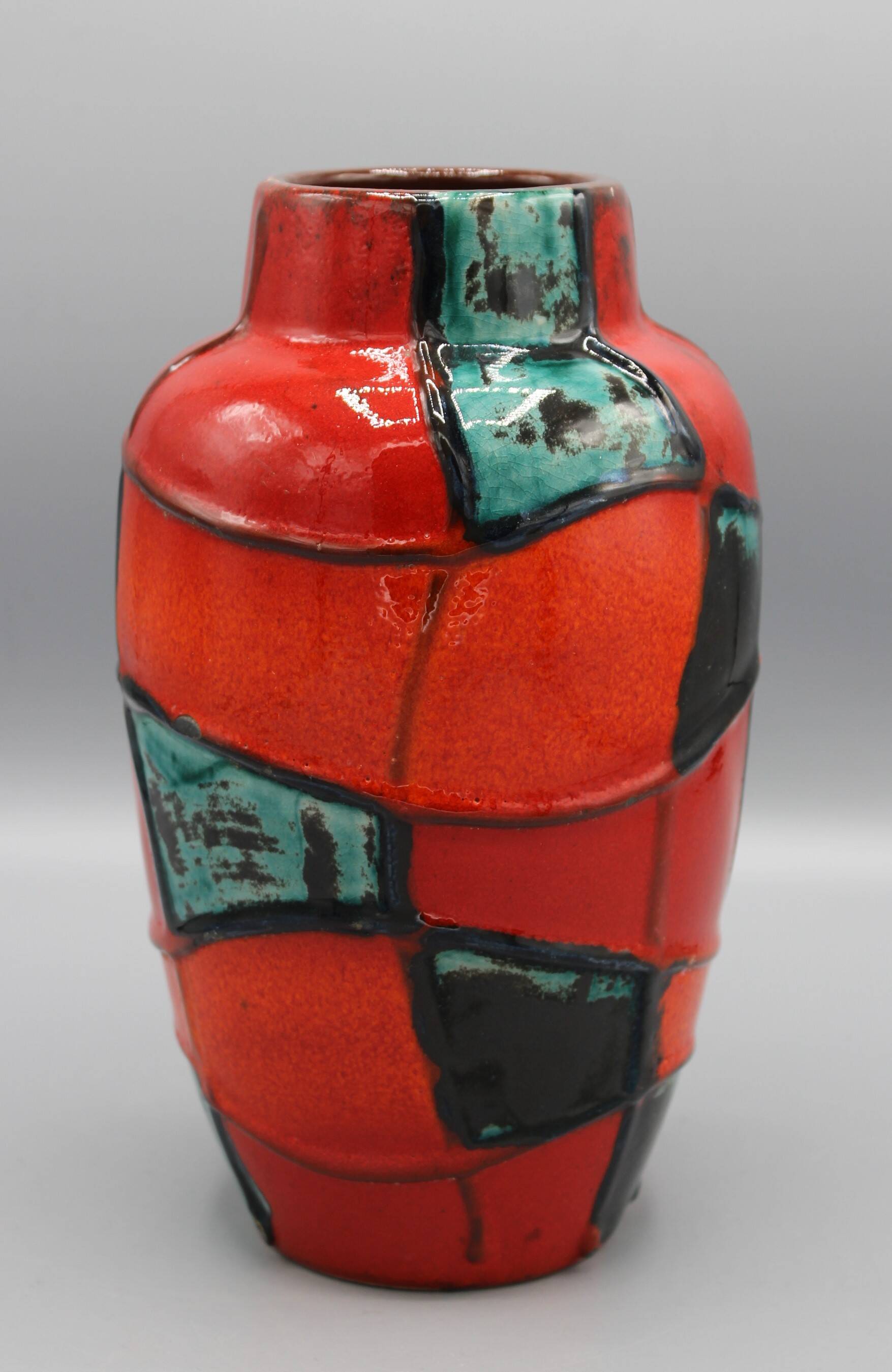 Old german vase vintage design west germany keramik harlekin 60's