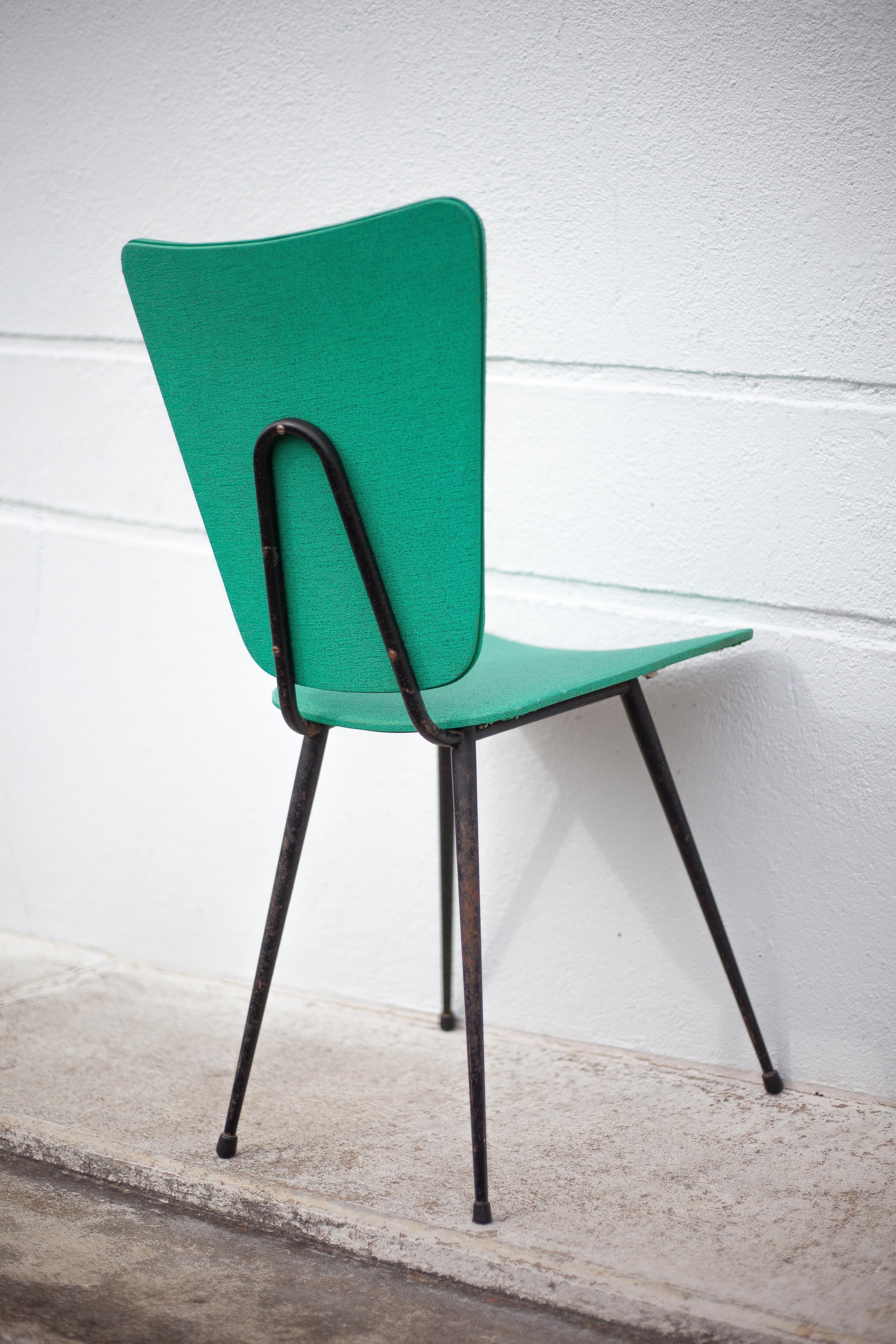 Chair in green skaï, 50