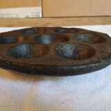 Old stone egg cooking dish / ideal in decoration for floating candles - underside