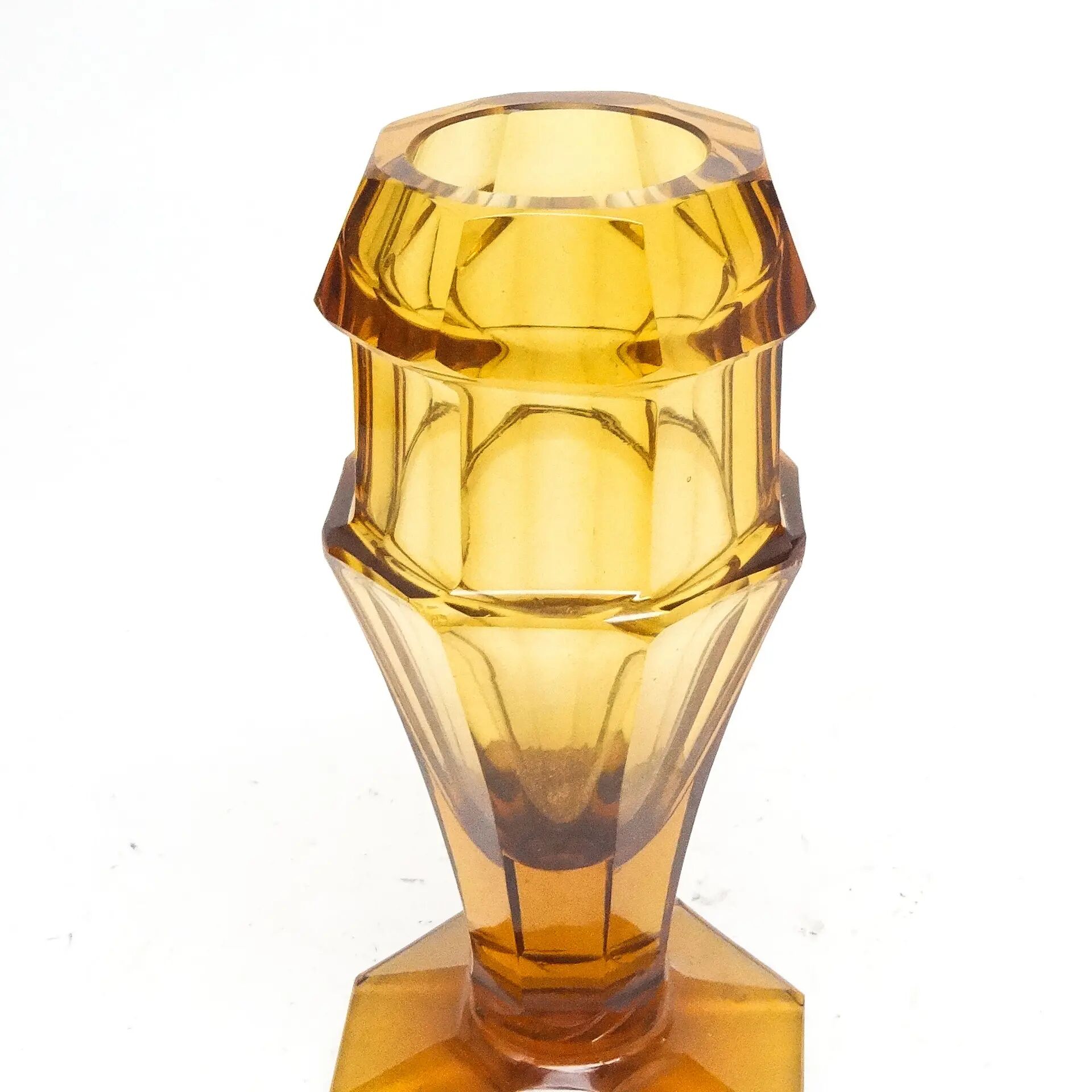 Art Deco vase, crystal, Moser, Czechoslovakia, 1930s