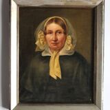 19th Century Portrait of a Lady Oil on Canvas